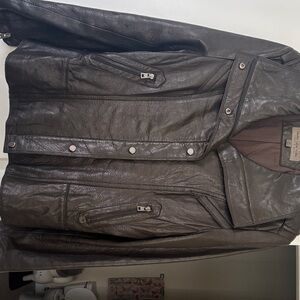 Marc New York Dark Brown Leather Jacket